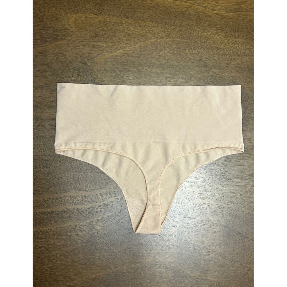 NWOT! SPANX Women's Sz XL Everyday Shaping Panties Thong Beige (0356) - Picture 2 of 7